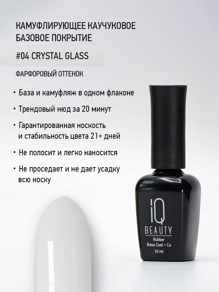 Камуфлирующее каучуковое базовое покрытие 04 Crystal Glass, 10 мл