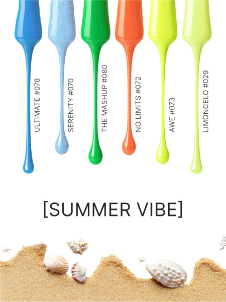 Промо набор лаков для ногтей PROLAC+bioceramics «Summer Vibe», 6 шт. по 12.5 мл в в Новосибирске