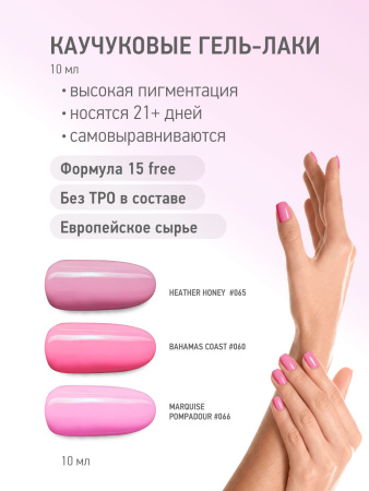 Промо набор каучуковых гель-лаков IQ BEAUTY с кальцием «Nude lovers», 6 шт. по 10 мл