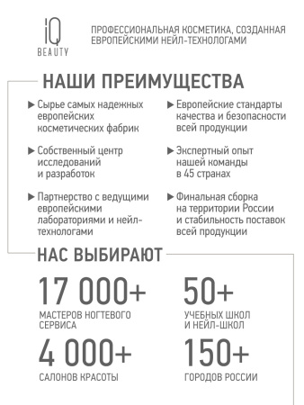 Промо набор каучуковых гель-лаков IQ BEAUTY с кальцием «Party», 6 шт. по 10 мл