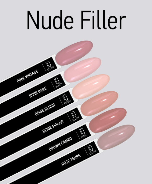 Палитра филлер-укрепителей ногтей Nude Filler на типсах