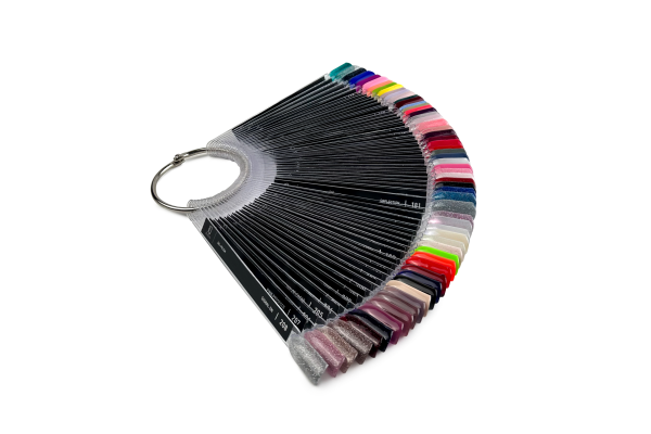 Палитра гель-лаков на типсах тона тона 001-222