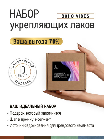 Промо-набор лаков для ногтей PROLAC+bioceramics «Boho Vibes» мини, 4 шт. по 12.5 мл